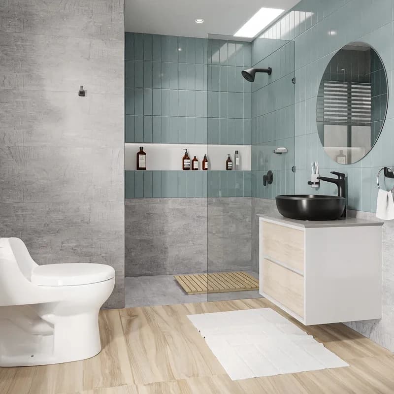 Sala con piso y pintura Corona