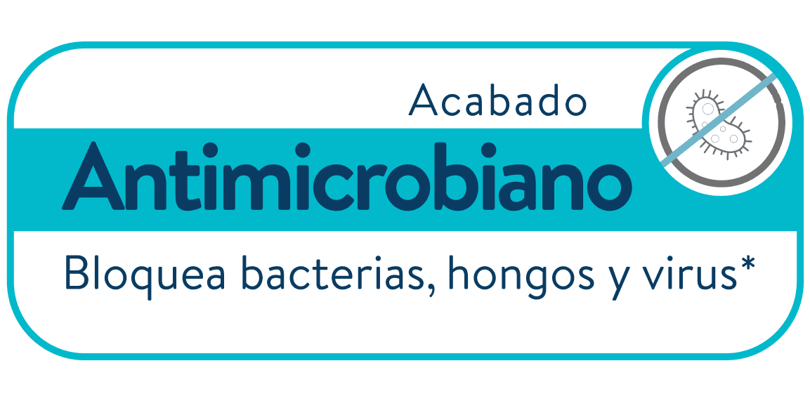 El acabado antimicrobiano bloquea bacterias, hongos y virus