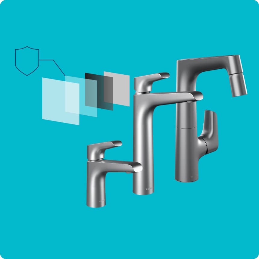 Griferías con acabado antimicrobiano