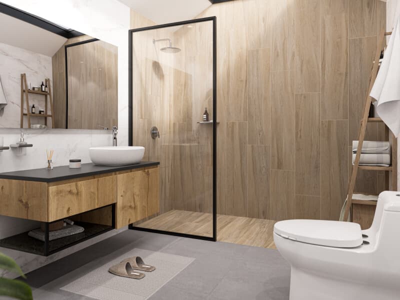 Baño privado con estilo rústico