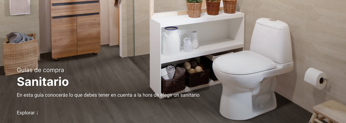 Ambiente con baño y muebles de baño corona