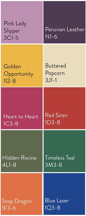 Paleta de colores tendencia mixtura tropical.