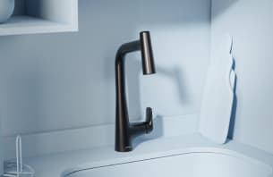 Grifería para lavaplatos negra